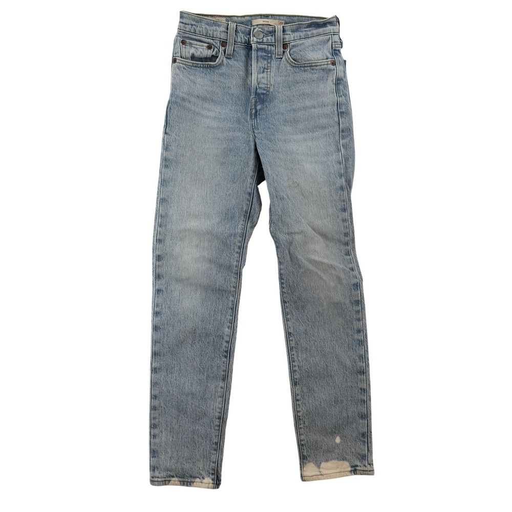 Levis Premium Wedgie Jeans Womens‎ 23 Light Wash High Rise Button Fly Denim